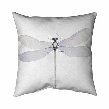 BEGIN HOME DECOR 26 x 26 in. Delicate Dragonfly-Double Sided Print Indoor Pillow 5541-2626-AN459
